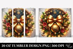 Vibrant Christmas Bow Clipart, High-Res 20 Oz Tumbler Product Image 1