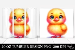 20 Oz Tumbler Sublimation | Smiling Baby Duckling | Product Image 1