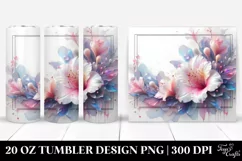 Abstract Azalea Watercolor Splash 20 Oz Tumbler Product Image 1