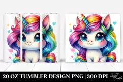 Funny Cute Unicorn Drawing | 20 oz Tumbler Product Image 1