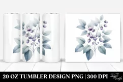 Simple Nightshade Watercolor Image | 20 oz Tumbler Product Image 1