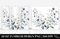 Simple Nightshade Watercolor Image | 20 oz Tumbler Product Image 1