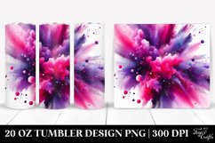 Colorful Magenta Watercolor Particles | 20 Oz Tumbler Product Image 1