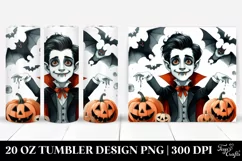 Funny Vampire Halloween Clipart 20 Oz Tumbler Product Image 1