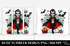 Funny Vampire Halloween Clipart 20 Oz Tumbler Product Image 1