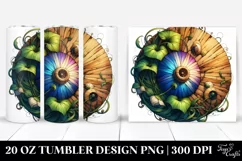 Abstract Wooden Morning Glory | 20 Oz Tumbler Product Image 1