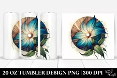 Abstract Wooden Morning Glory | 20 Oz Tumbler Product Image 1