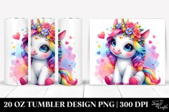 Baby Unicorn Drawing | 20 oz Tumbler Product Image 1