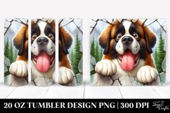Cute Crazy Watercolor Saint Bernard | 20 Oz Tumbler Product Image 1