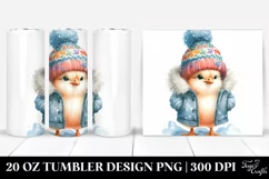 Baby Chicken in Winter Clothes | 20 oz Tumbler Product Image 1