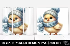 Baby Chicken in Winter Clothes | 20 oz Tumbler Product Image 1