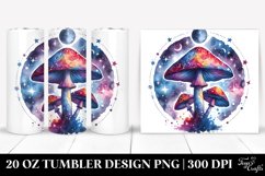 Vibrant Magical Mushroom Clipart 20 Oz Tumbler Product Image 1