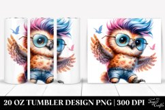Baby Owl Jumping Proudly | 20 oz Tumbler Product Image 1