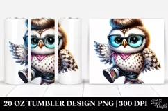 Baby Owl Jumping Proudly | 20 oz Tumbler Product Image 1