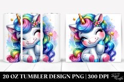 Funny Baby Unicorn Drawing | 20 oz Tumbler Product Image 1