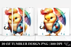 Baby Chicken Posing Happily | 20 oz Tumbler Product Image 1