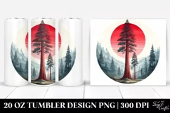 Abstract Redwood Centered Clipart | 20 Oz Tumbler Product Image 1