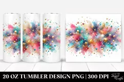 Colorful Glittery Background | 20 Oz Tumbler Product Image 1