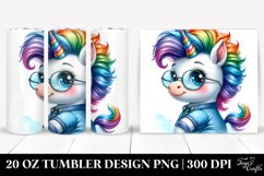 Cute Baby Unicorn Posed Happily | 20 oz Tumbler Product Image 1