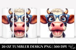 Funny Cow Portrait | 20 oz Tumbler Product Image 1
