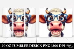 Funny Cow Portrait | 20 oz Tumbler Product Image 1