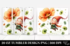 Floating Gnome Nasturtium | 20 Oz Tumbler Product Image 1