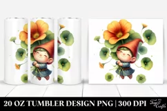 Floating Gnome Nasturtium | 20 Oz Tumbler Product Image 1