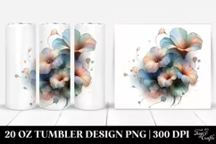 Abstract Glossy Nasturtium Clipart 20 Oz Tumbler Product Image 1