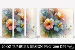 Glossy Nasturtium Watercolor Clipart 20 Oz Tumbler Product Image 1