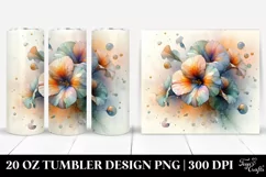 Abstract Glossy Nasturtium Clipart 20 Oz Tumbler Product Image 1
