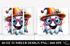 Funny Goofy Ghost with Party Hat 20 Oz Tumbler Product Image 1