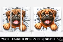 Funny Bullmastiff Ice | 20 Oz Tumbler Product Image 1