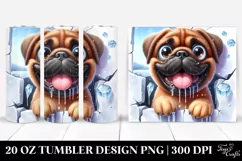 Funny Bullmastiff Ice | 20 Oz Tumbler Product Image 1