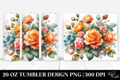 Colorful Orange Roses | 20 oz Tumbler Product Image 1