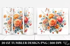 Colorful Orange Roses | 20 oz Tumbler Product Image 1