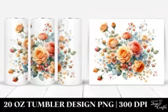 Colorful Orange Roses | 20 oz Tumbler Product Image 1