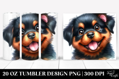 Cute Rottweiler 20 Oz Tumbler Product Image 1