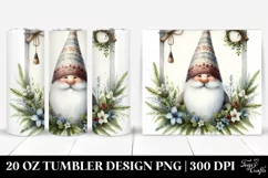 Simple Vintage Gnome Watercolor Tumbler Product Image 1