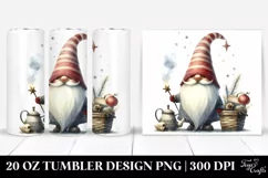 Simple Vintage Gnome Watercolor Tumbler Product Image 1