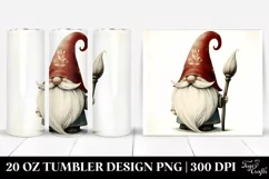 Simple Vintage Gnome Watercolor Tumbler Product Image 1