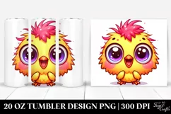Colorful Crazy Baby Chicken Tumbler | 20 Oz Product Image 1