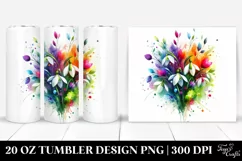 Colorful Snowdrop Bouquet Tumbler | 20 Oz Product Image 1
