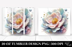 Glossy Anemone Watercolor Clipart 20 Oz Tumbler Product Image 1