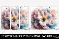 Glossy Anemone Watercolor Clipart 20 Oz Tumbler Product Image 1