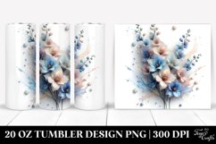 Abstract Delphinium | 20 oz Tumbler Product Image 1