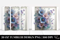 Glossy Delphinium Art | 20 oz Tumbler Product Image 1