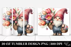 Whimsical Gnome Tulip Tumbler | 20 Oz Product Image 1