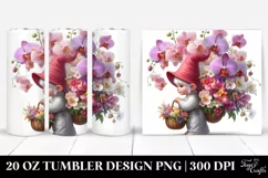 Digital Gnome Flower Basket Tumbler | 20 Oz Product Image 1