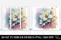 Pastel Narcissus Watercolor | 20 oz Tumbler Product Image 1