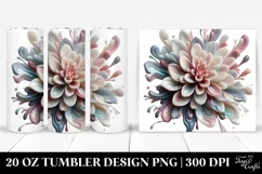 Abstract Dahlia Clipart 20 Oz Tumbler Product Image 1
